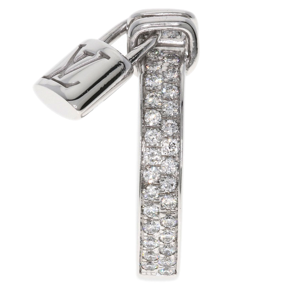 LOUIS VUITTON Berglockit Pave Diamond #48 Ring K18 White Gold Ladies [Used]