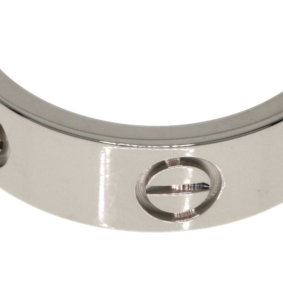 CARTIER love ring #52 Ring K18 White Gold Ladies [Used]