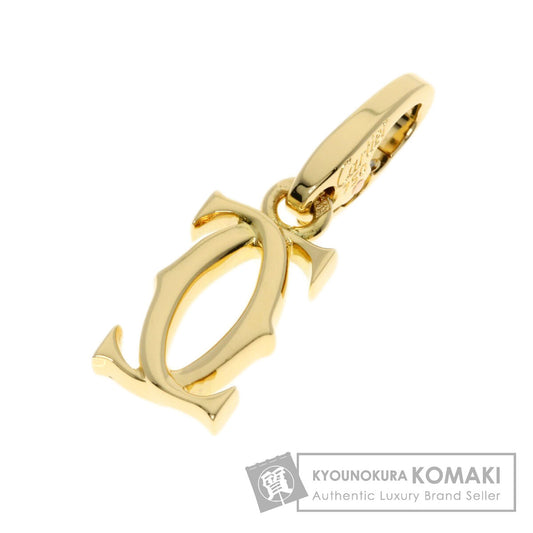 CARTIER 2C charm Pendant top K18 Yellow Gold Ladies [Used]
