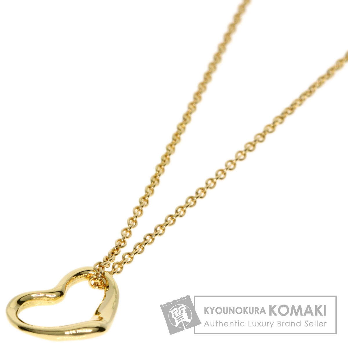 TIFFANY&Co. Open heart Necklace K18 Yellow Gold Ladies [Used]