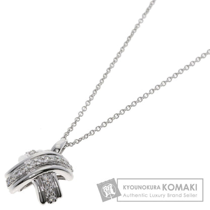 TIFFANY&Co. Signature Diamond Necklace K18 White Gold Ladies [Used]