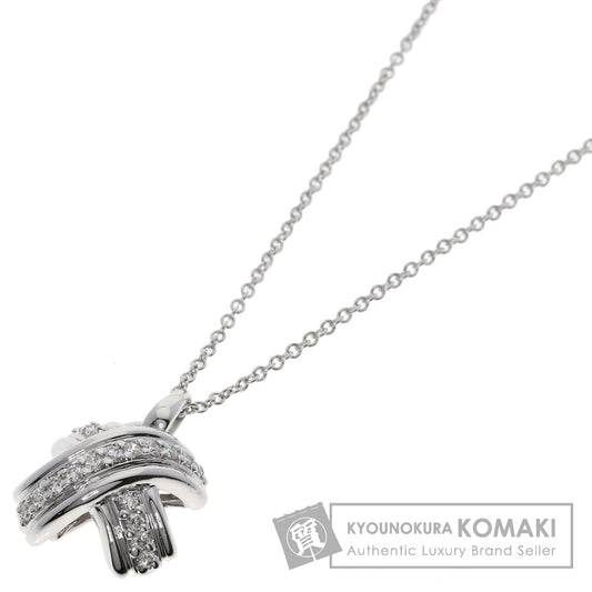 TIFFANY&Co. Signature Diamond Necklace K18 White Gold Ladies [Used]