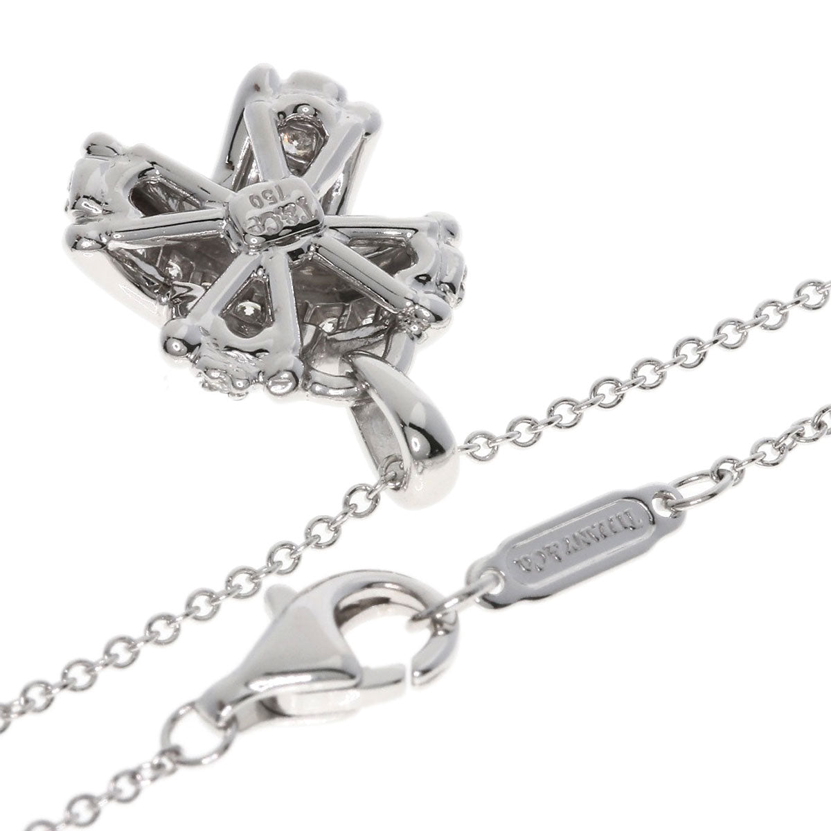 TIFFANY&Co. Signature Diamond Necklace K18 White Gold Ladies [Used]