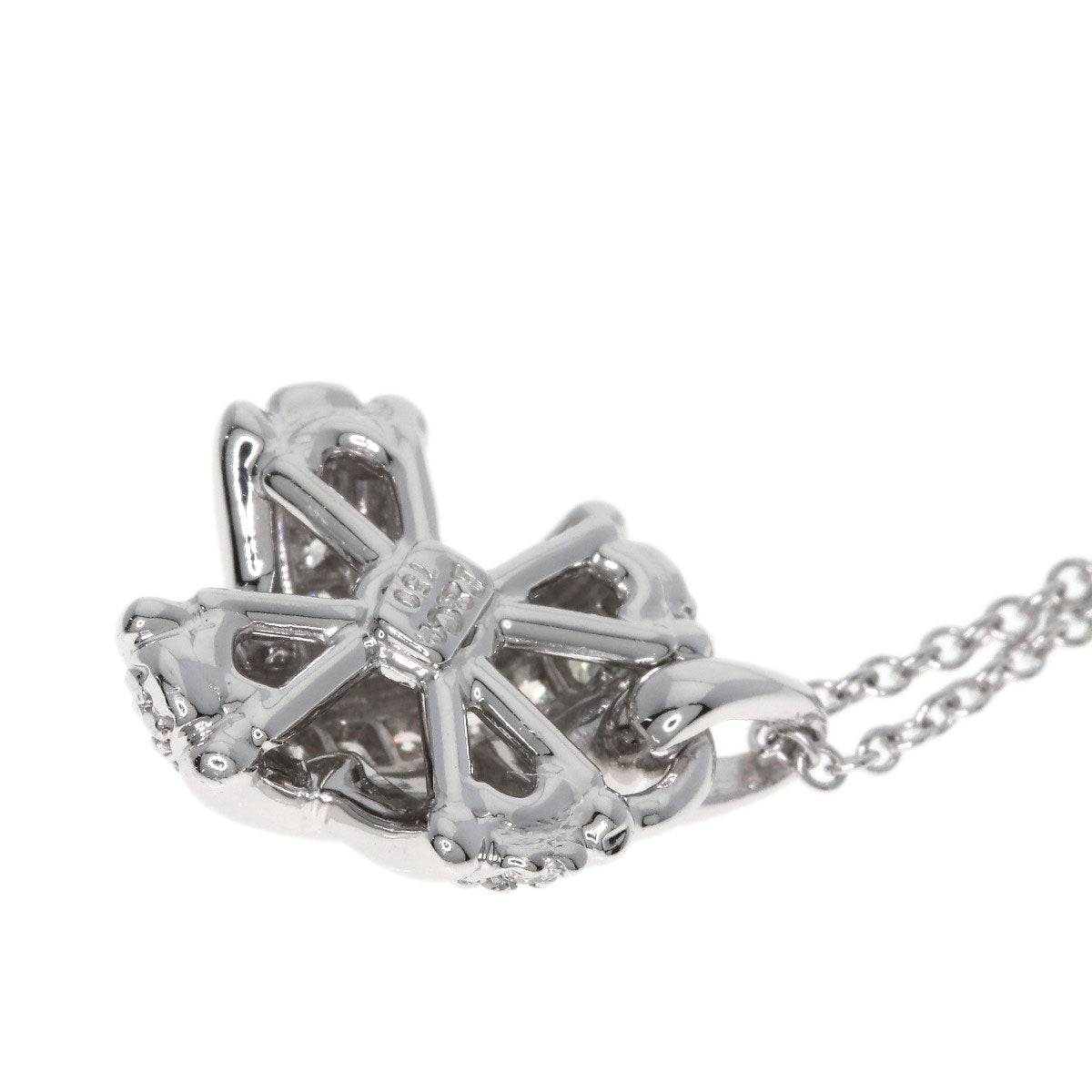 TIFFANY&Co. Signature Diamond Necklace K18 White Gold Ladies [Used]