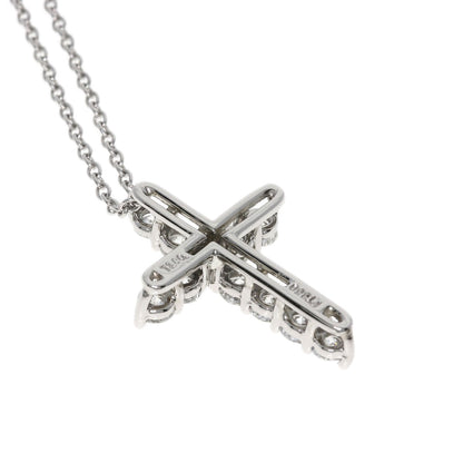 TIFFANY&Co. Small cross diamond Necklace Platinum PT950 Ladies [Used]