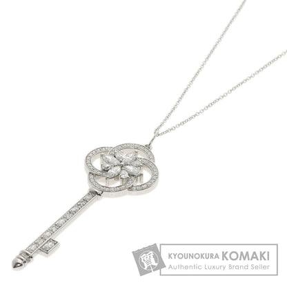 TIFFANY&Co. Victoria Key Diamond Necklace Platinum PT950 Ladies [Used]
