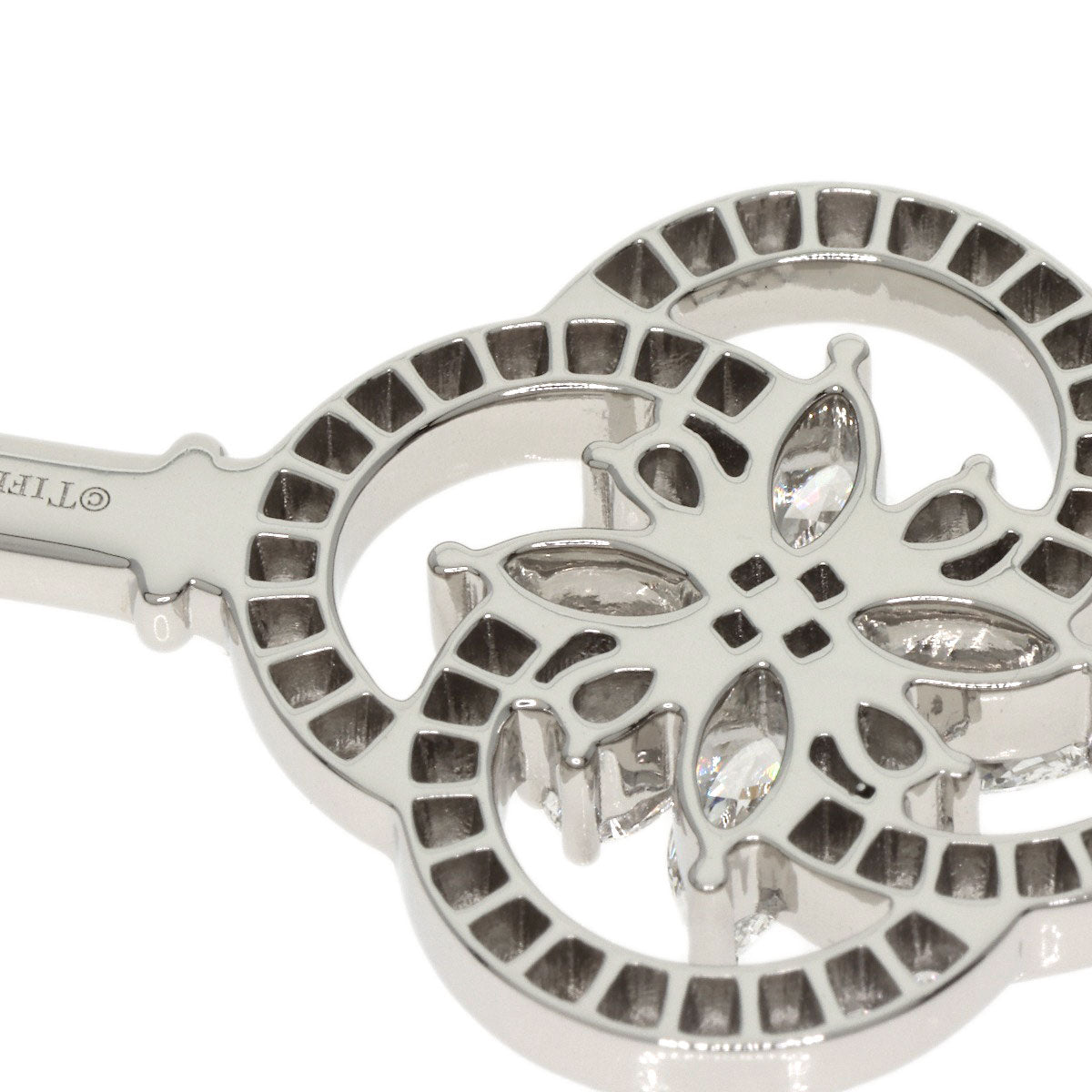 TIFFANY&Co. Victoria Key Diamond Necklace Platinum PT950 Ladies [Used]