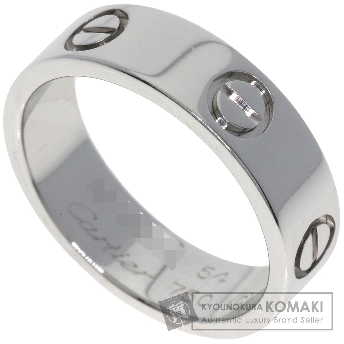 CARTIER love ring #54 Ring K18 White Gold Ladies [Used]