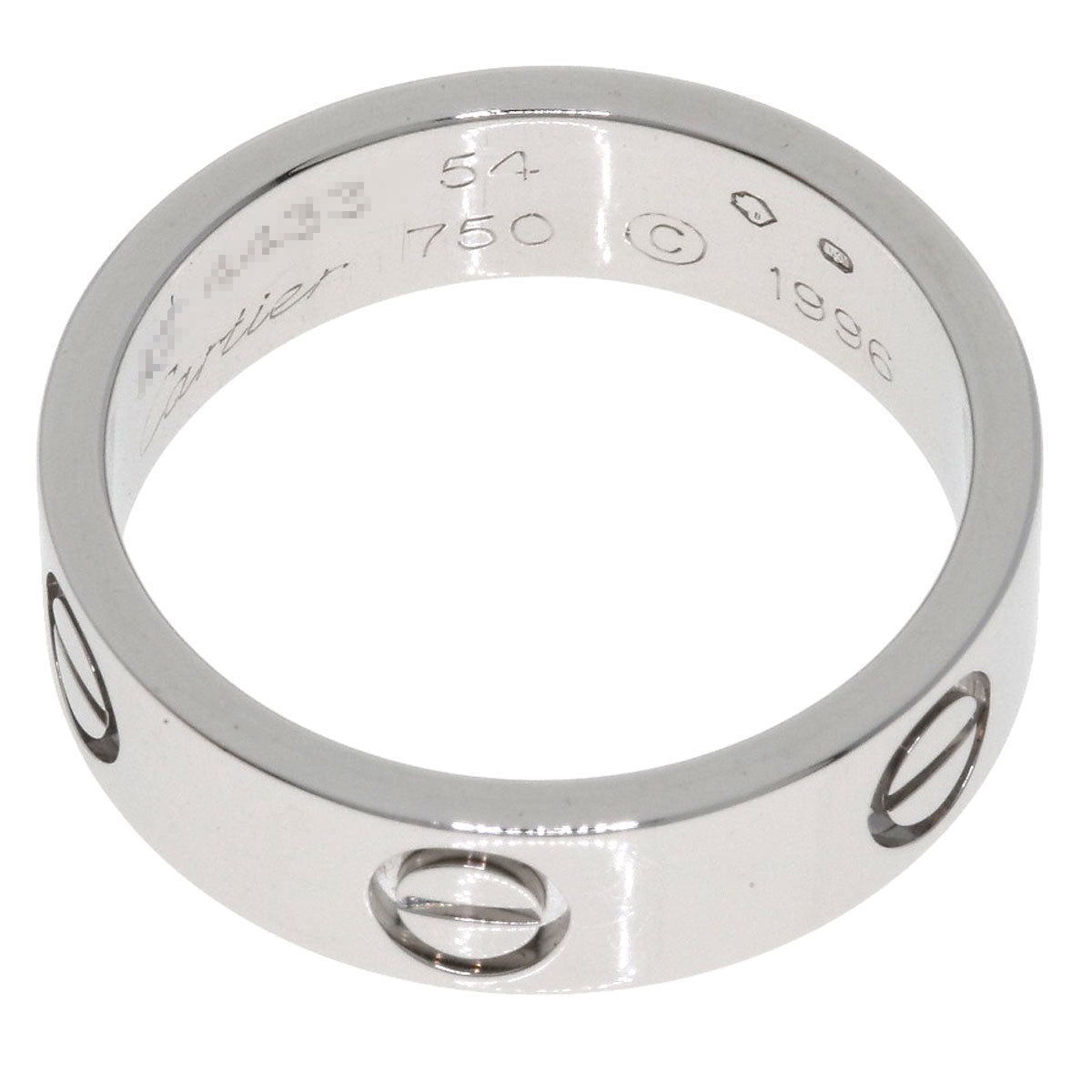 CARTIER love ring #54 Ring K18 White Gold Ladies [Used]