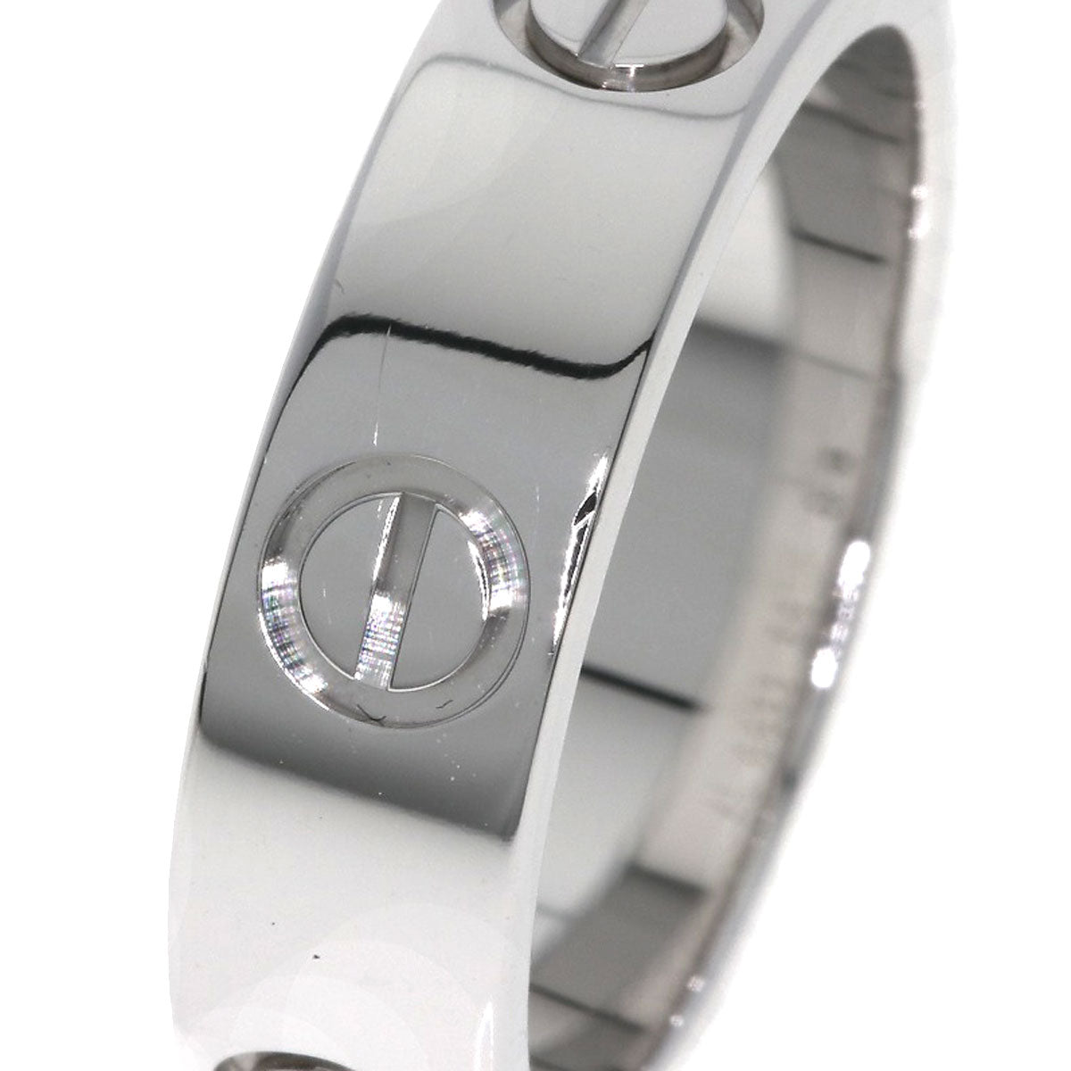 CARTIER love ring #54 Ring K18 White Gold Ladies [Used]