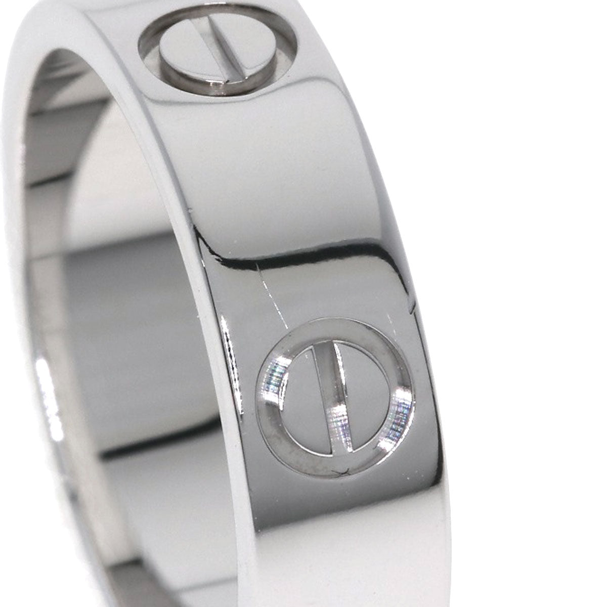 CARTIER love ring #54 Ring K18 White Gold Ladies [Used]