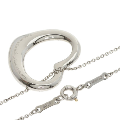 TIFFANY&Co. Open Heart Full Pave Diamond Necklace Platinum PT950 Ladies [Used]