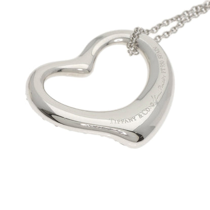 TIFFANY&Co. Open Heart Full Pave Diamond Necklace Platinum PT950 Ladies [Used]