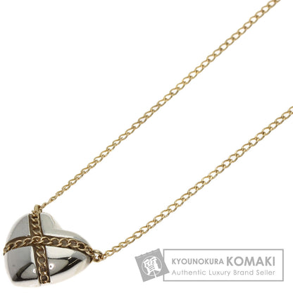 TIFFANY&Co. Cross Chain Heart Necklace K18 Yellow Gold SVLadies [Used]