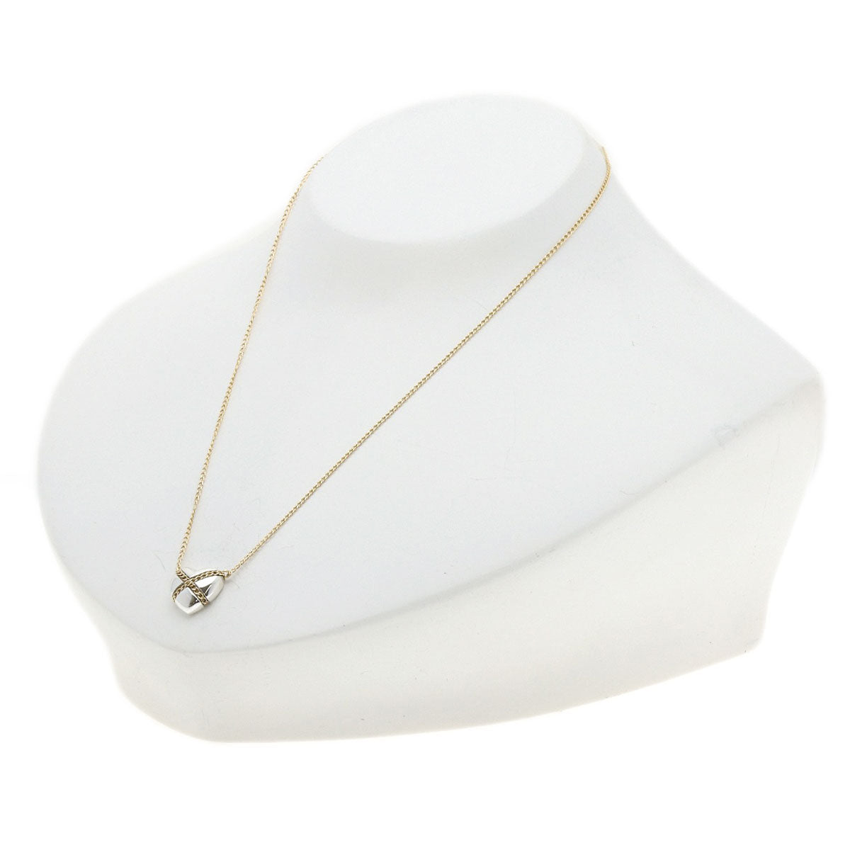 TIFFANY&Co. Cross Chain Heart Necklace K18 Yellow Gold SVLadies [Used]