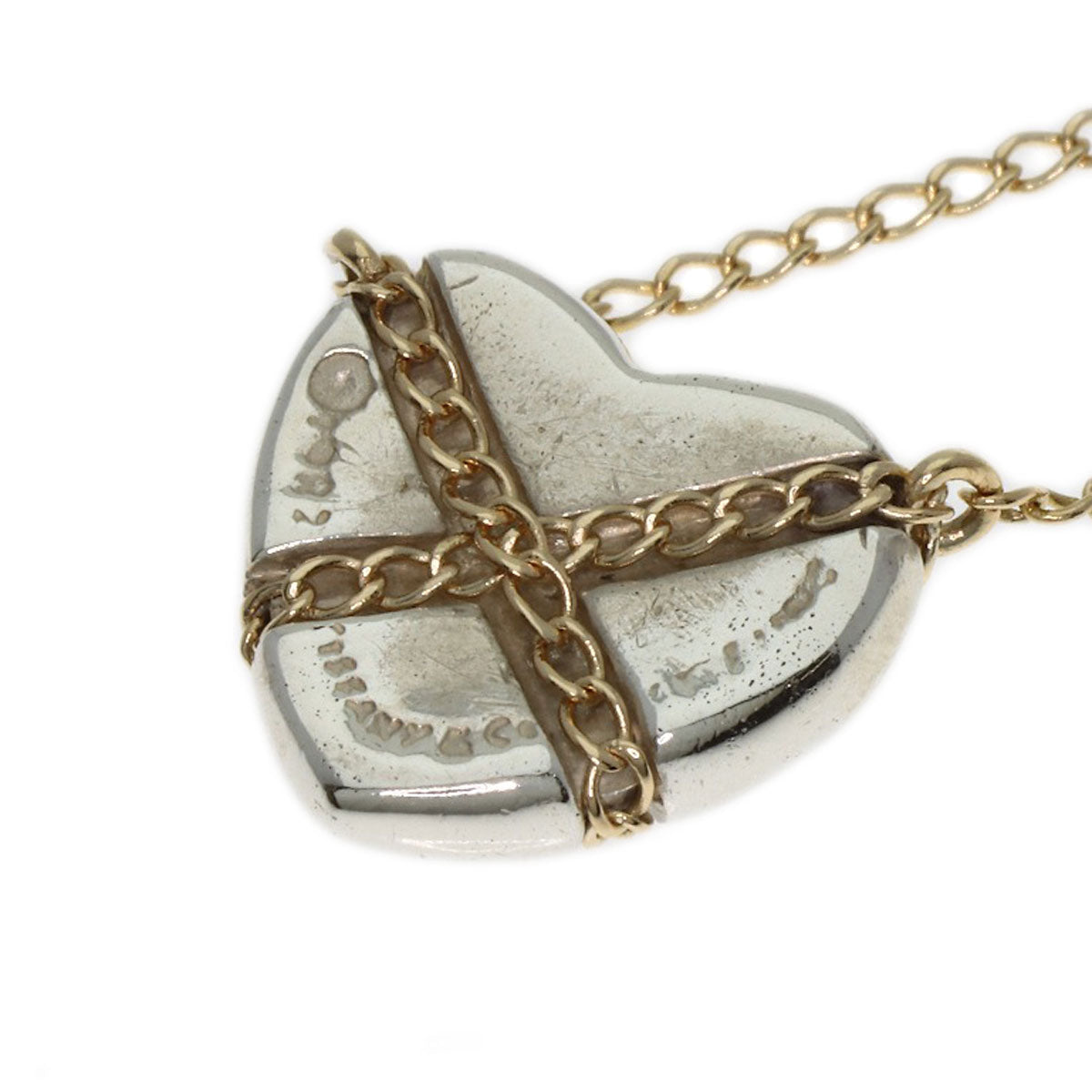 TIFFANY&Co. Cross Chain Heart Necklace K18 Yellow Gold SVLadies [Used]