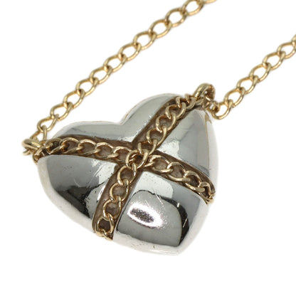 TIFFANY&Co. Cross Chain Heart Necklace K18 Yellow Gold SVLadies [Used]