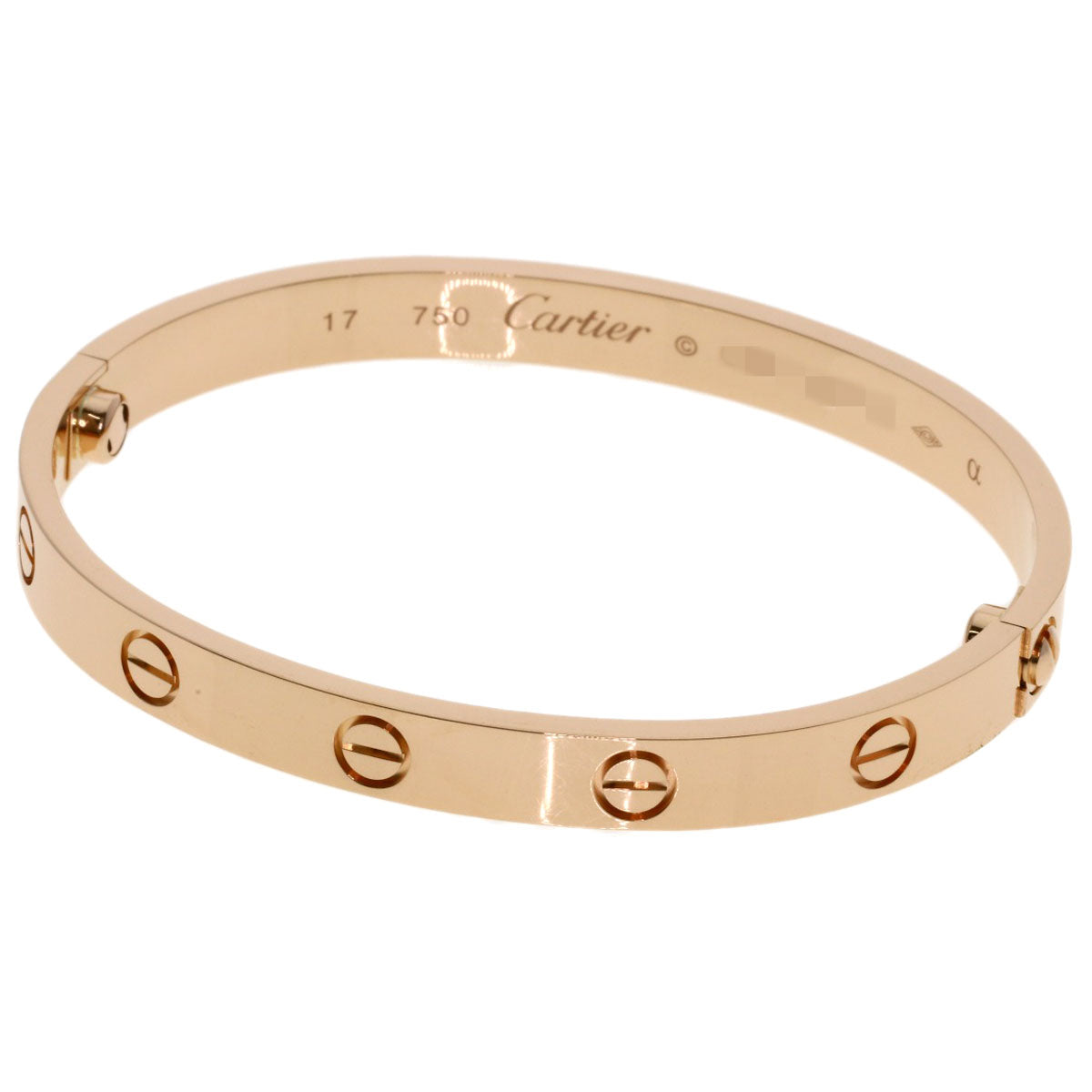 CARTIER LOVE Bracelets #17 without driver Bracelet K18 Pink Gold Ladies [Used]
