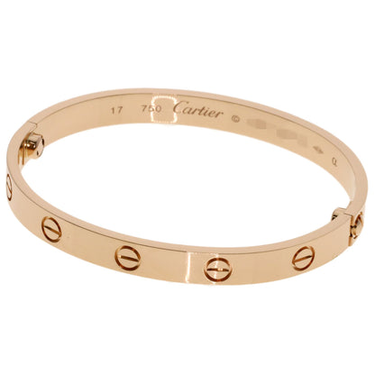 CARTIER LOVE Bracelets #17 without driver Bracelet K18 Pink Gold Ladies [Used]
