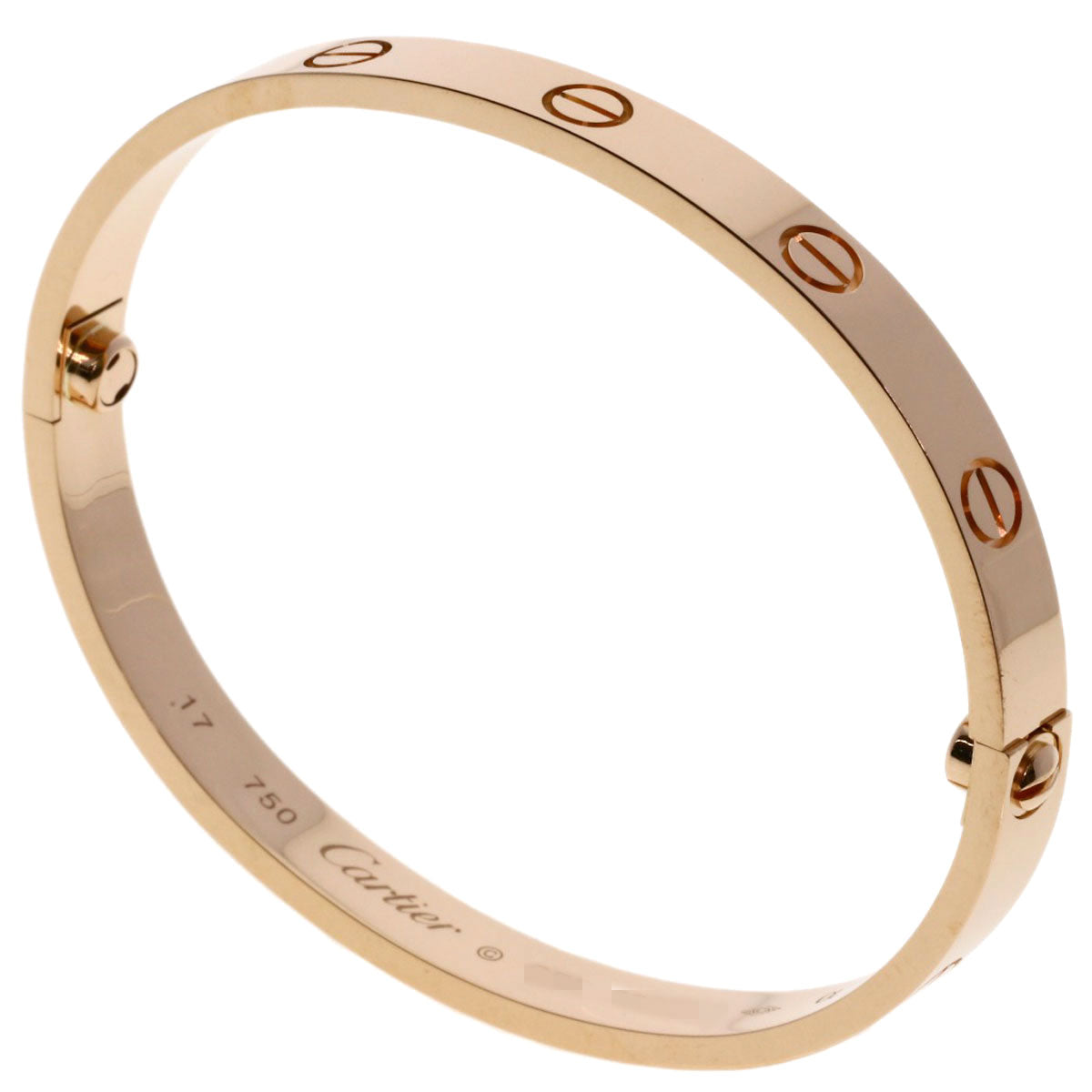 CARTIER LOVE Bracelets #17 without driver Bracelet K18 Pink Gold Ladies [Used]