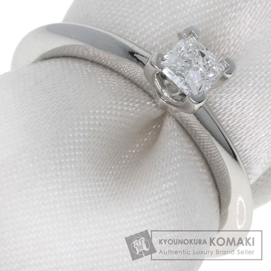 TIFFANY&Co. Square Princess Diamond Knife Edge Ring Platinum PT950 Ladies [Used]