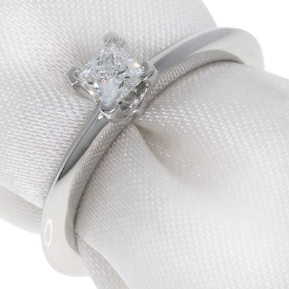 TIFFANY&Co. Square Princess Diamond Knife Edge Ring Platinum PT950 Ladies [Used]