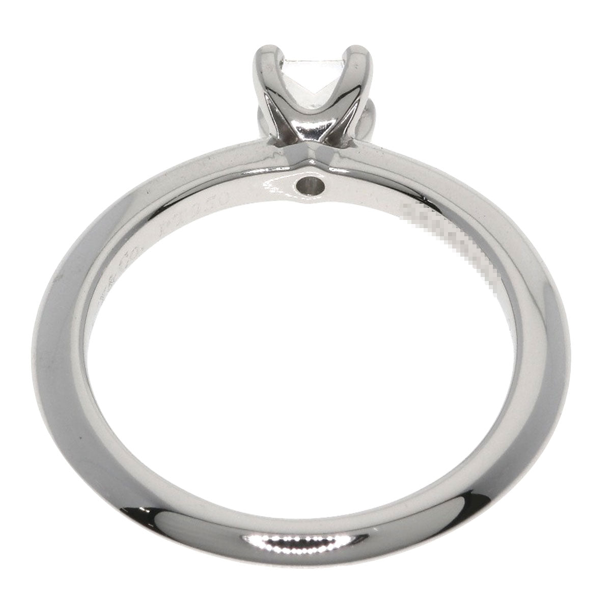 TIFFANY&Co. Square Princess Diamond Knife Edge Ring Platinum PT950 Ladies [Used]