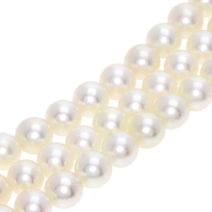 MIKIMOTO Pearl Pearl 3 rows Necklace Silver Ladies [Used]