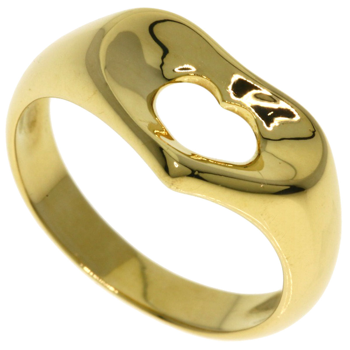 TIFFANY&Co. Open heart Ring K18 Yellow Gold Ladies [Used]