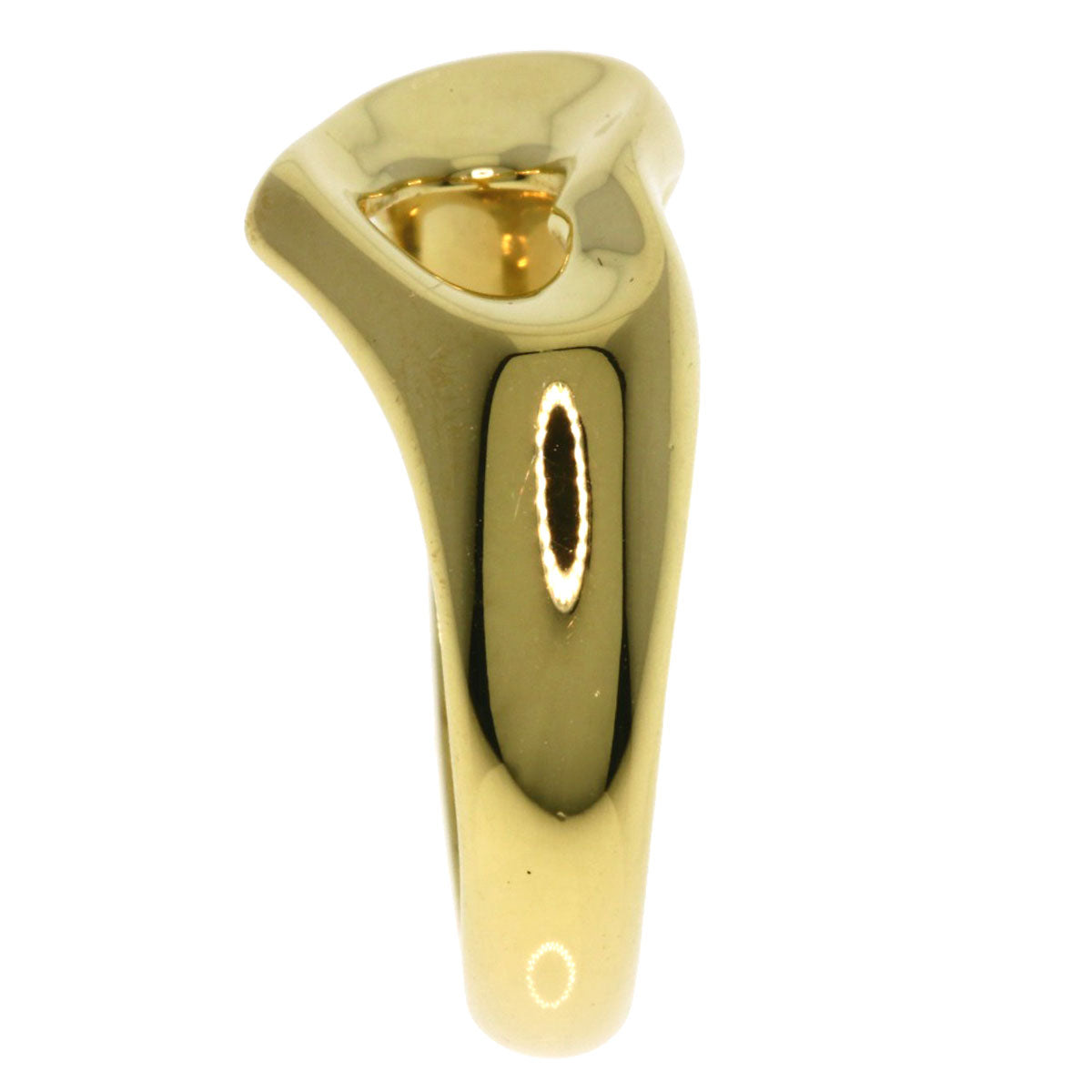 TIFFANY&Co. Open heart Ring K18 Yellow Gold Ladies [Used]