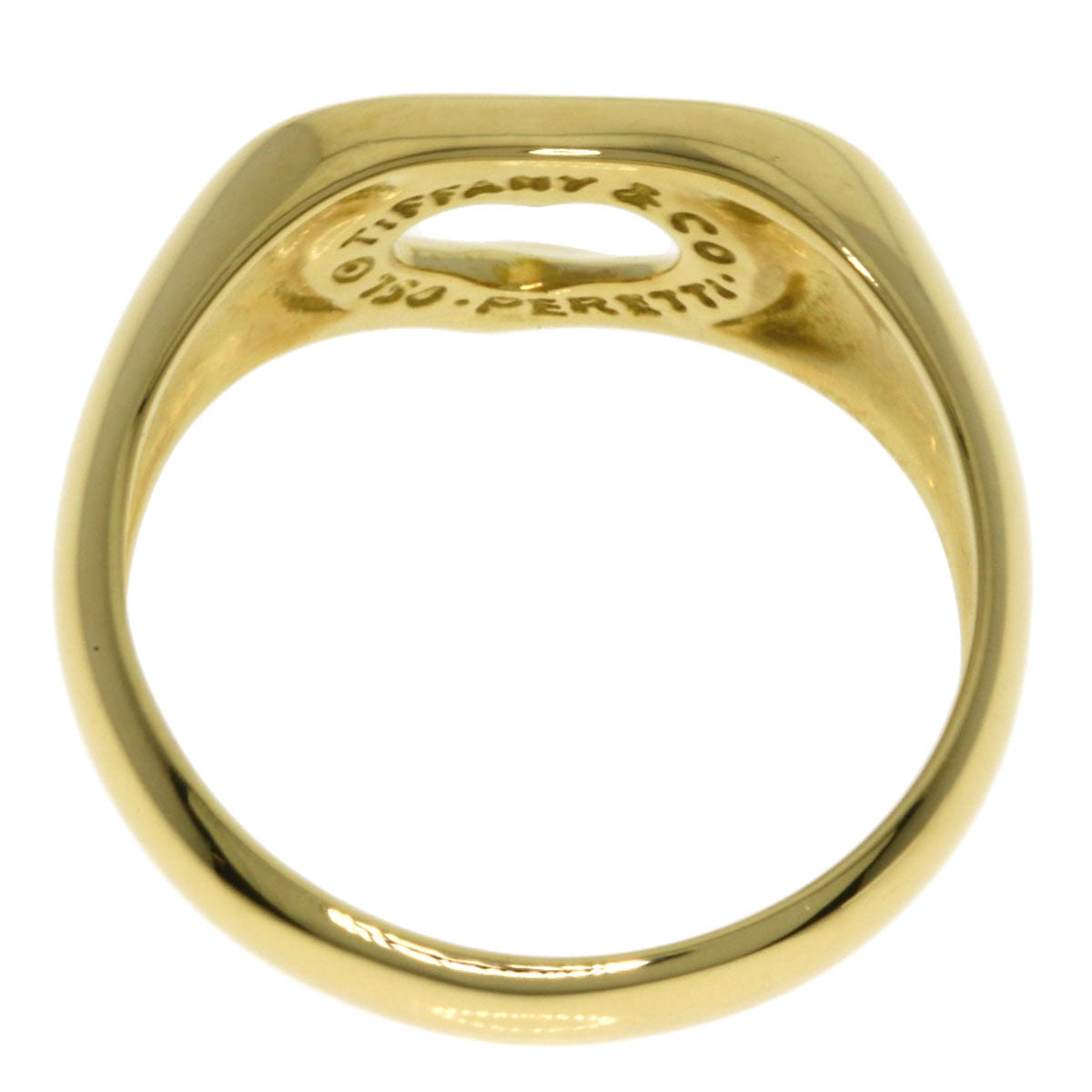 TIFFANY&Co. Open heart Ring K18 Yellow Gold Ladies [Used]