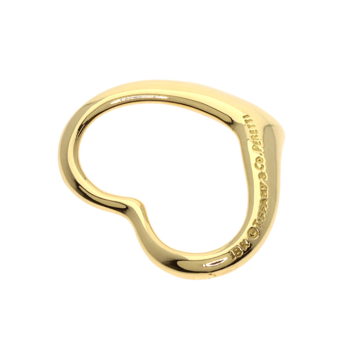 TIFFANY&Co. Open Heart TOP Pendant top K18 Yellow Gold Ladies [Used]