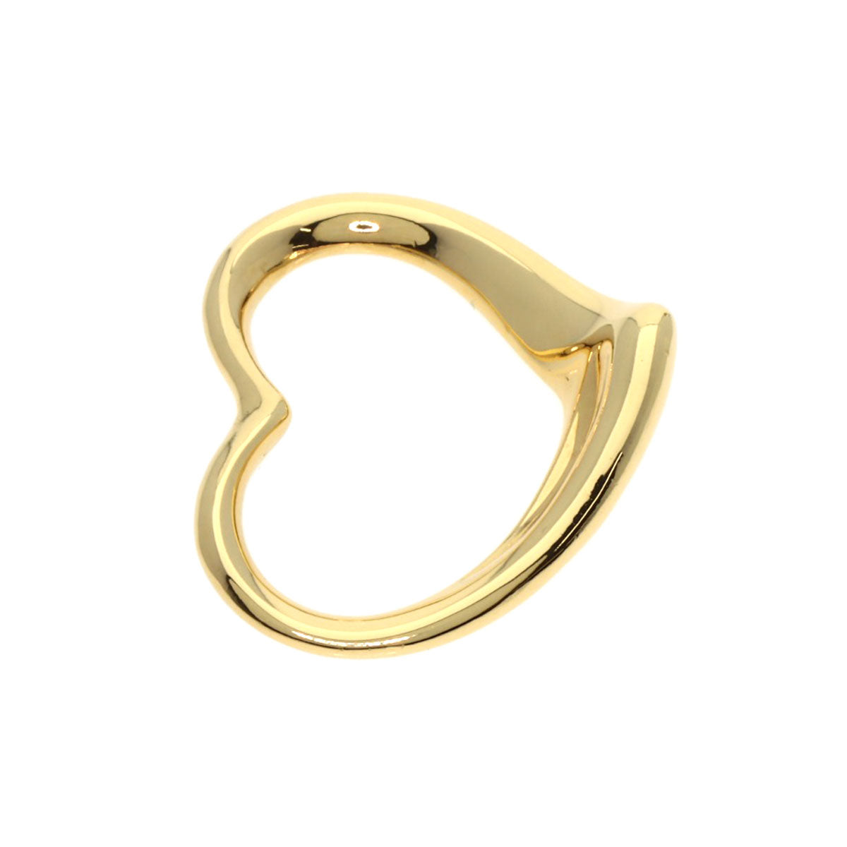 TIFFANY&Co. Open Heart TOP Pendant top K18 Yellow Gold Ladies [Used]