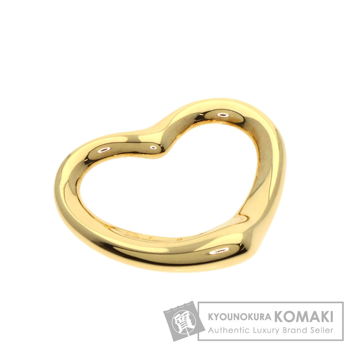 TIFFANY&Co. Open Heart TOP Pendant top K18 Yellow Gold Ladies [Used]