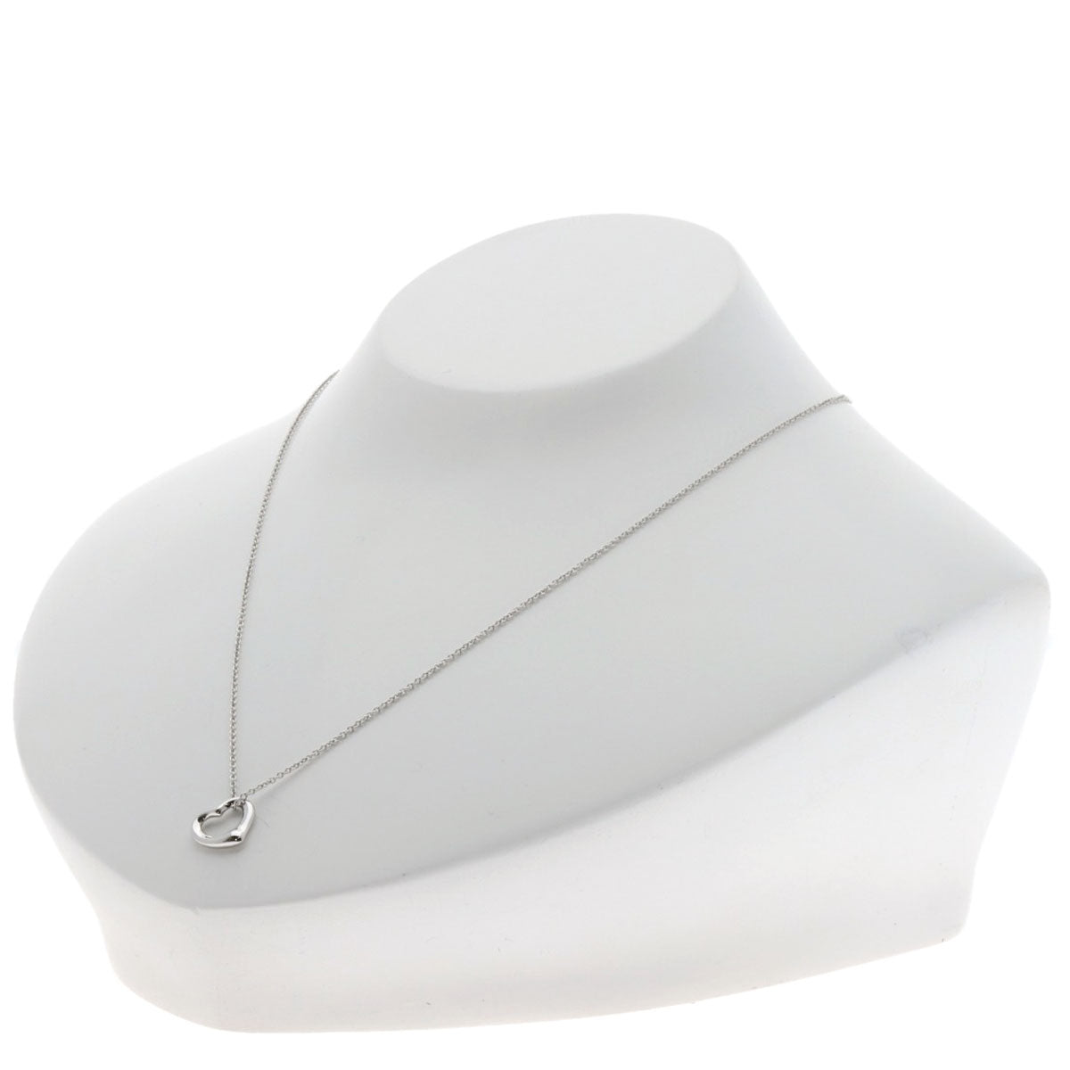 TIFFANY&Co. Open heart Necklace Platinum PT950 Ladies [Used]