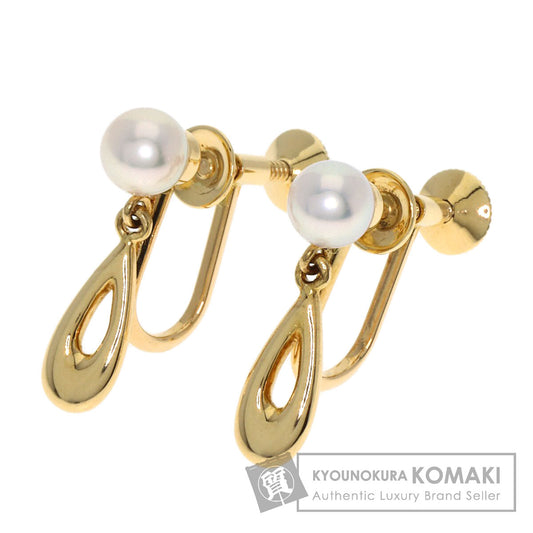 MIKIMOTO Pearl Pearl Earring K18 Yellow Gold Ladies [Used]