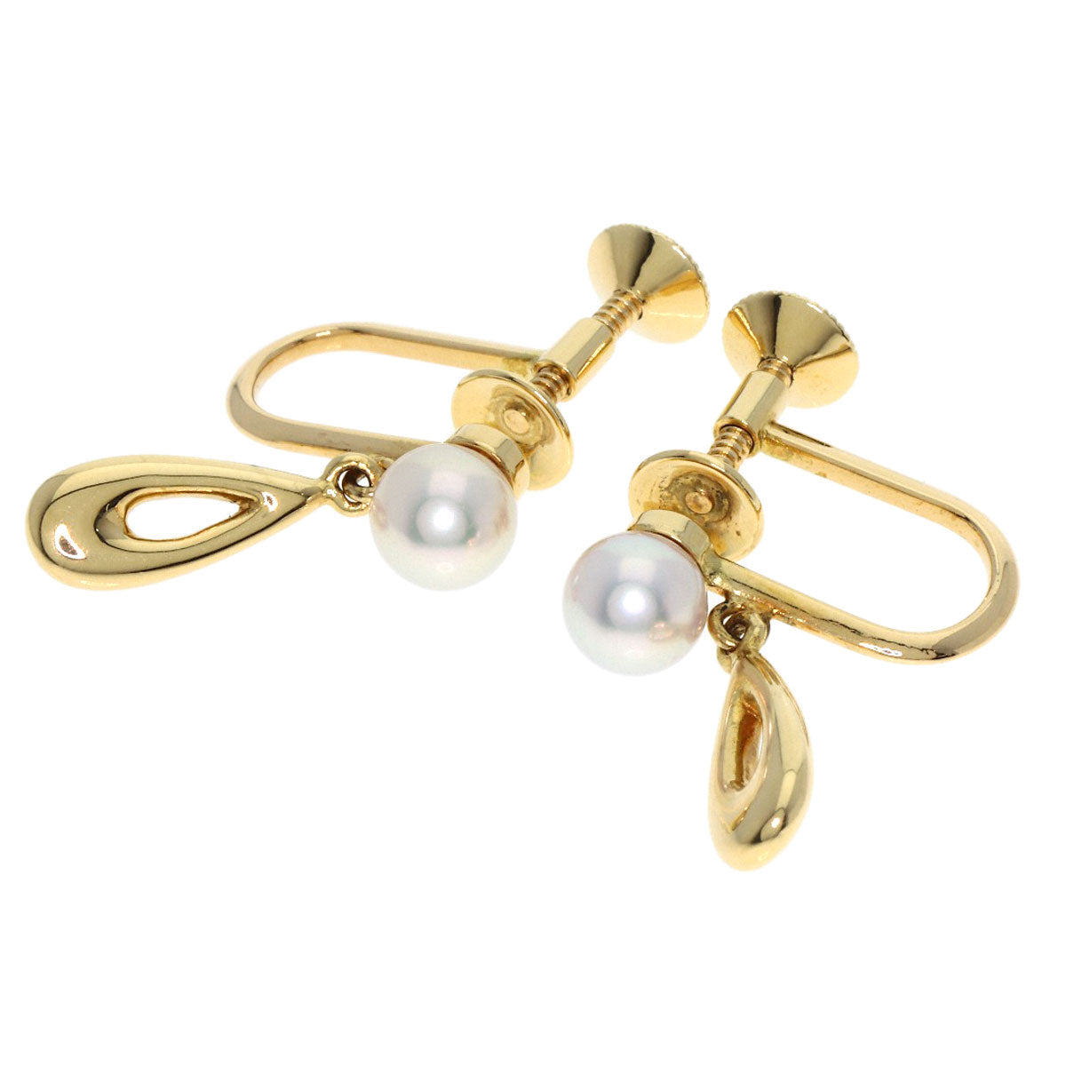MIKIMOTO Pearl Pearl Earring K18 Yellow Gold Ladies [Used]