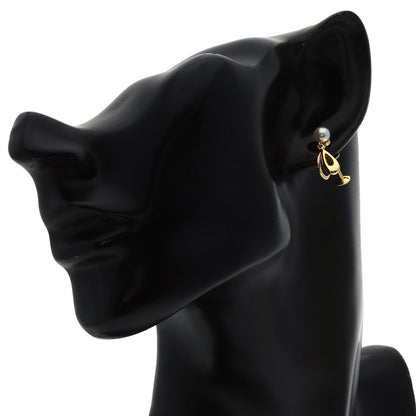 MIKIMOTO Pearl Pearl Earring K18 Yellow Gold Ladies [Used]