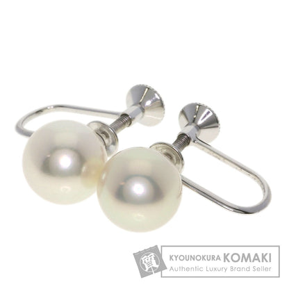 MIKIMOTO Akoya pearl Pearl 0.3" Earring K18 White Gold Ladies [Used]