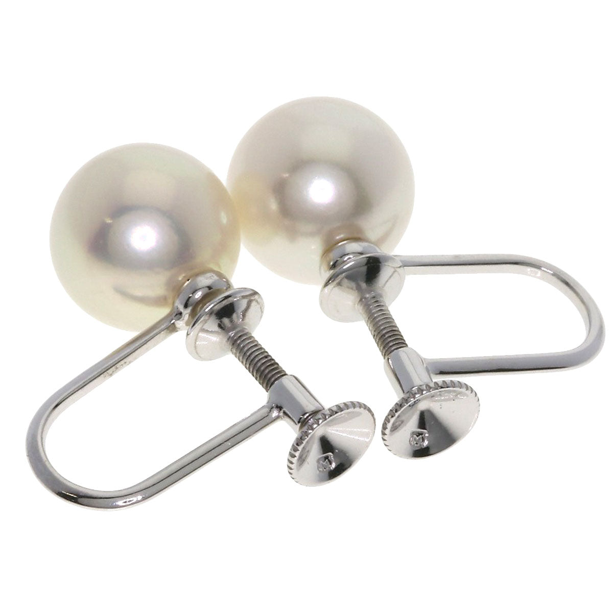 MIKIMOTO Akoya pearl Pearl 0.3" Earring K18 White Gold Ladies [Used]