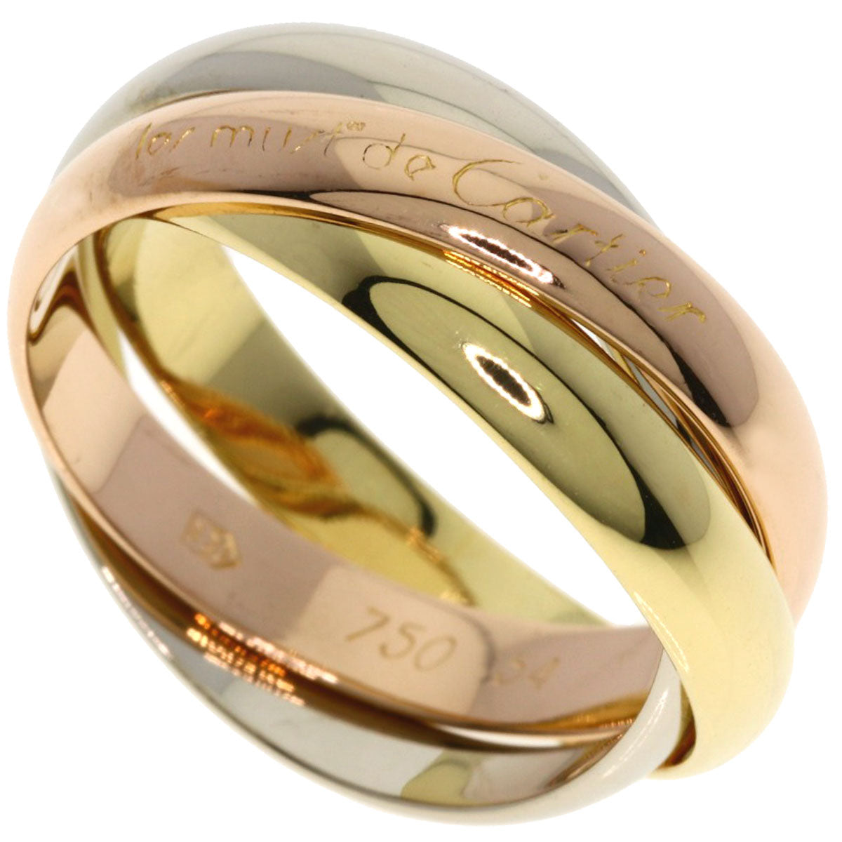 CARTIER Trinity #54 Ring K18 Yellow Gold 18K Pink GoldLadies [Used]