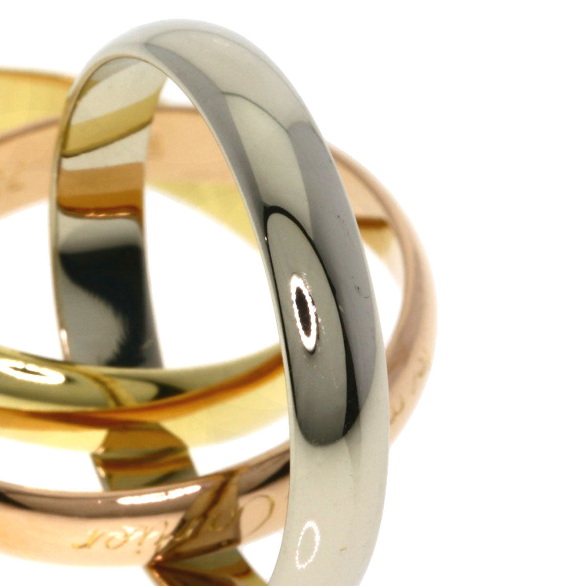 CARTIER Trinity #54 Ring K18 Yellow Gold 18K Pink GoldLadies [Used]