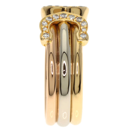 CARTIER 2C Ring SM Diamond #48 Ring K18 Yellow Gold K18 White GoldLadies [Used]
