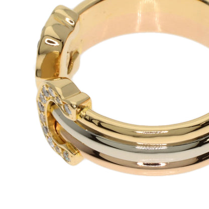 CARTIER 2C Ring SM Diamond #48 Ring K18 Yellow Gold K18 White GoldLadies [Used]