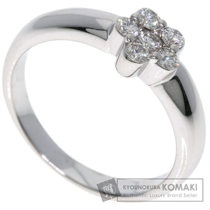 Ponte Vecchio Flower Diamond Ring K18 White Gold Ladies [Used]