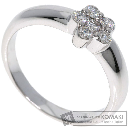 Ponte Vecchio Flower Diamond Ring K18 White Gold Ladies [Used]