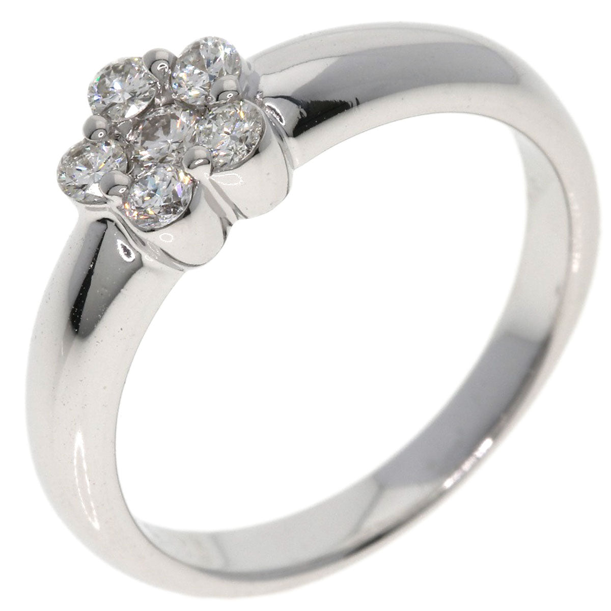 Ponte Vecchio Flower Diamond Ring K18 White Gold Ladies [Used]