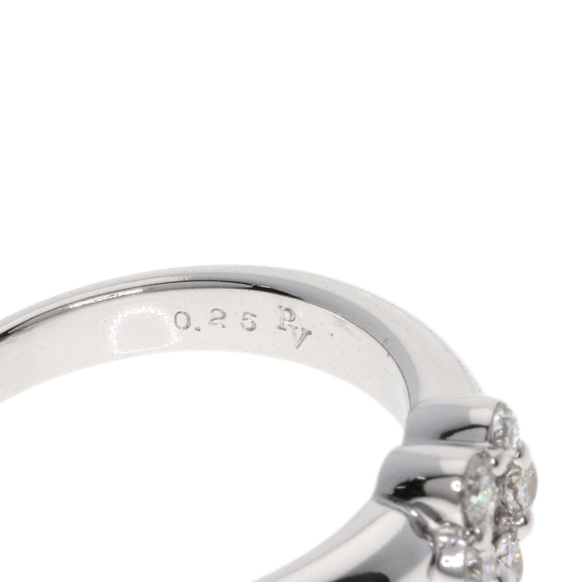 Ponte Vecchio Flower Diamond Ring K18 White Gold Ladies [Used]