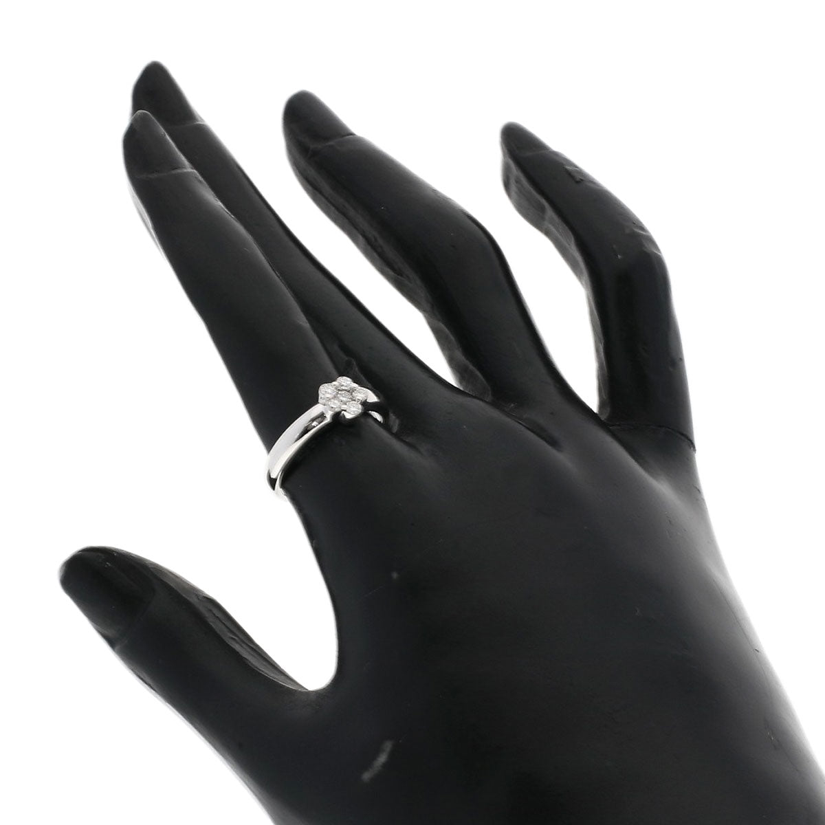 Ponte Vecchio Flower Diamond Ring K18 White Gold Ladies [Used]