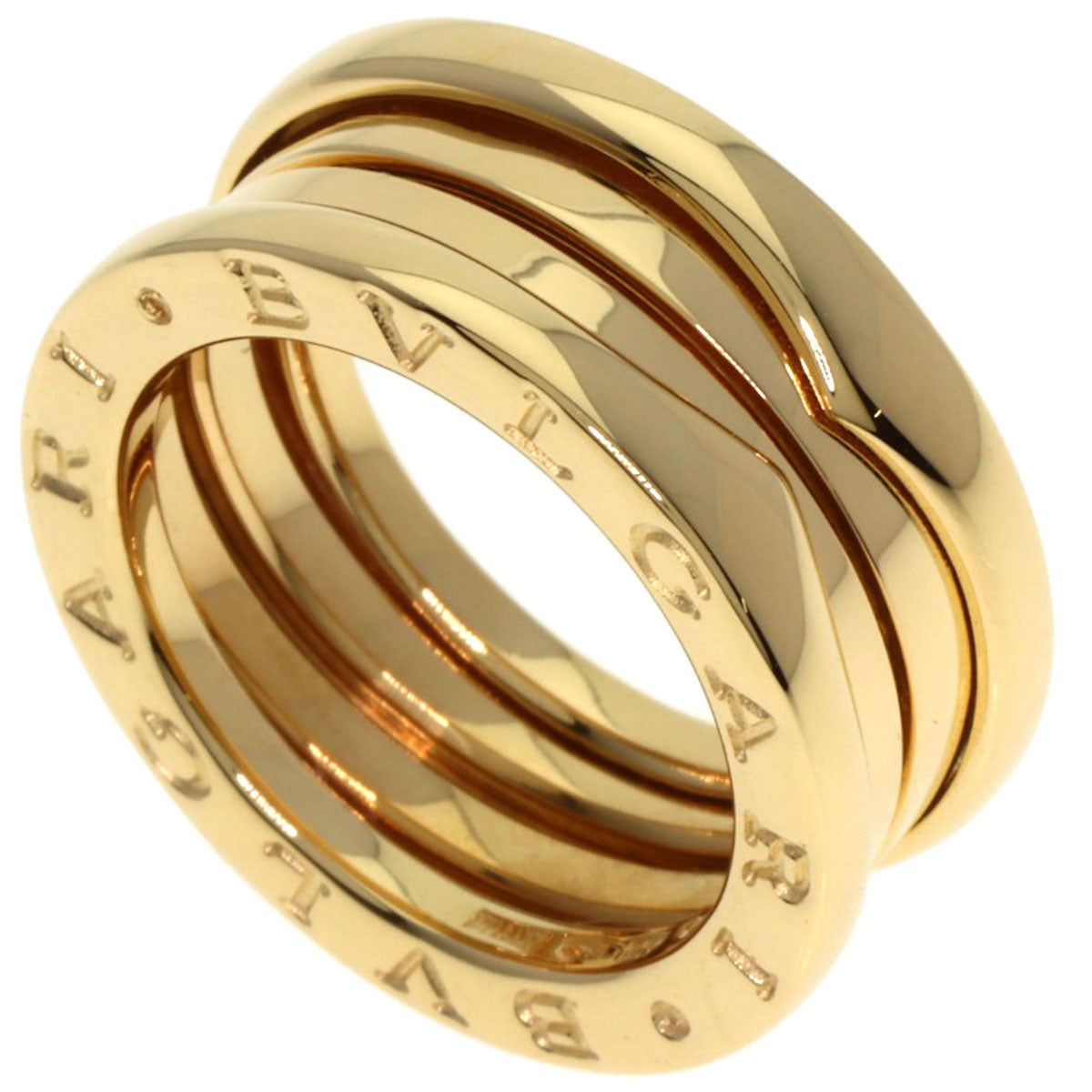 BVLGARI B.zero1 3 bands #50 Ring K18 Yellow Gold Ladies [Used]